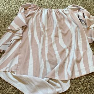 Tie back off the shoulder blouse